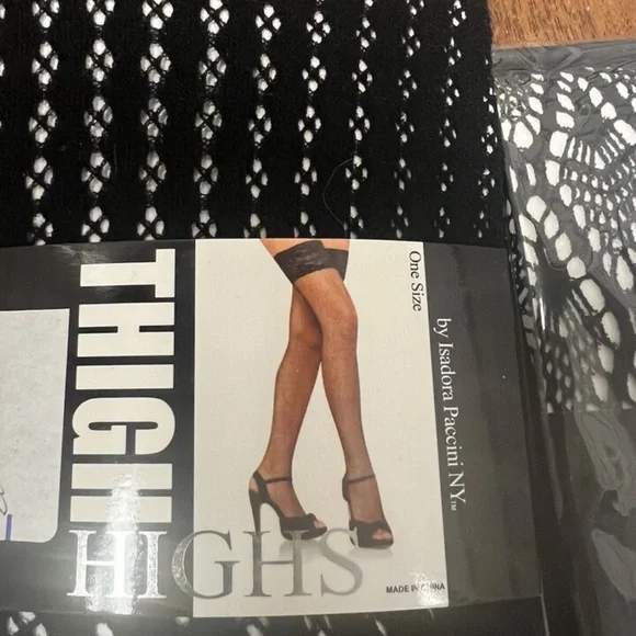 Thigh Highs/Isadora,Woman,Fashion Tights stockings,Black-Gray,one size,$14Each.!